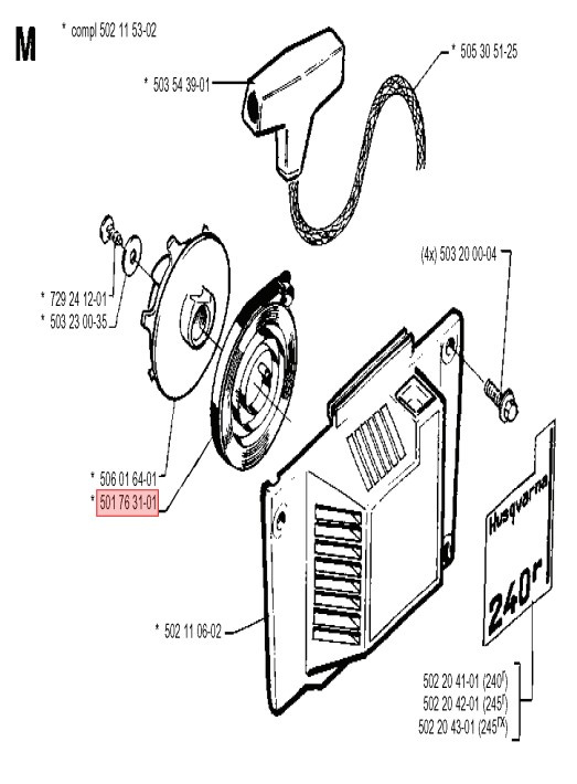 Sprężyna rozrusznika z kasetą 5017631-01