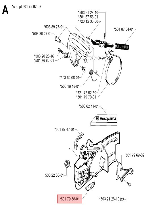 Prowadnica Łańcucha Husqvarna 5017958-01 5017958-01