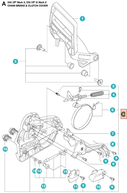 Kompletna osłona sprzęgła 550XP / 560XP