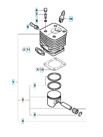 Tłok Husqvarna 3120XP