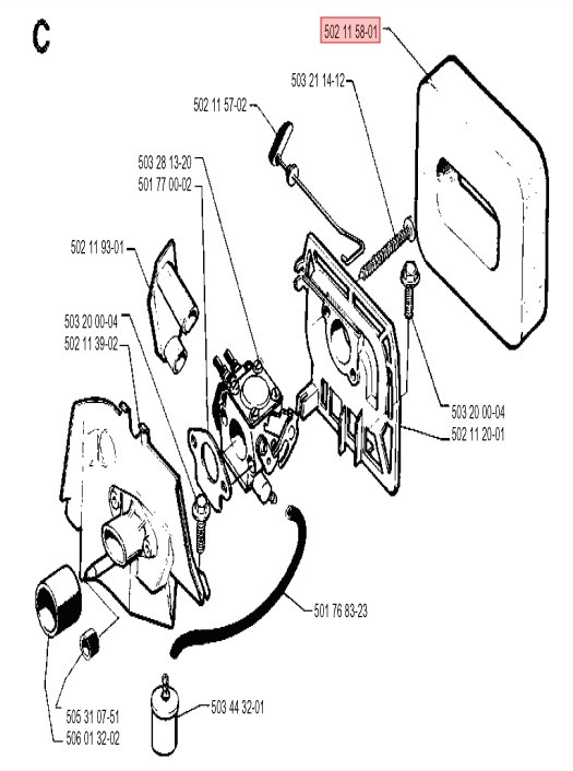 Filtr powietrza 240R, 240F, 245R, 245RX, RS41, RS44, GR50