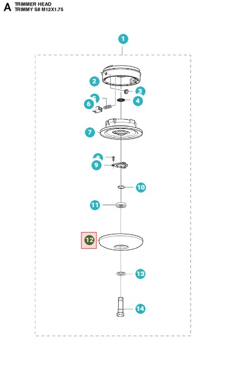 Płyta dolna głowicy żyłkowej Trimmy S II
