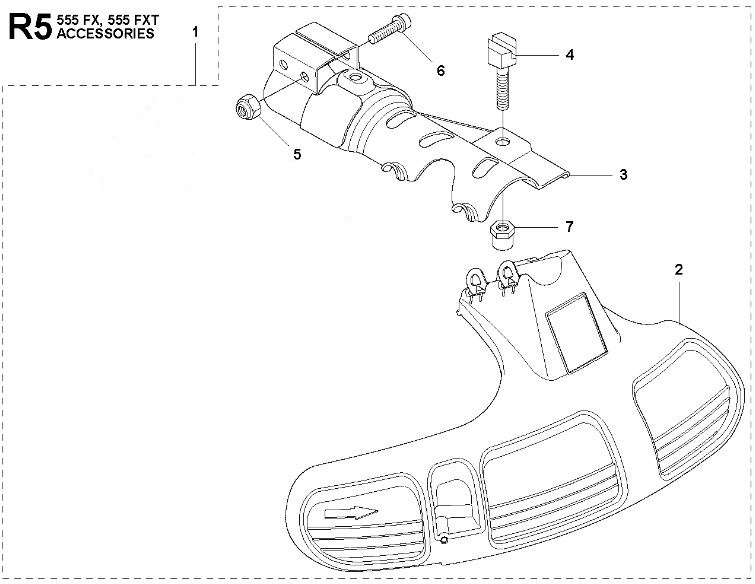 Osłona trymera 555FXT, 355FXT, 355FRM