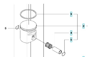 Tłok 135, 140 435, 435 II, 440, 440 II, CS2240