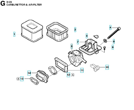 Gaźnik Husqvarna 3120XP