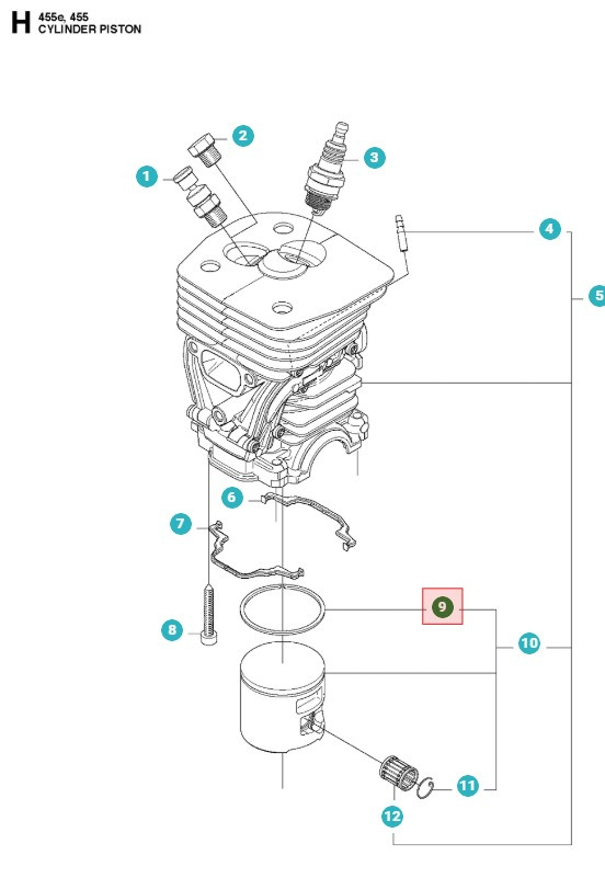 Wąż Gumowy Husqvarna 455 Rancher, Jonsered CS2255