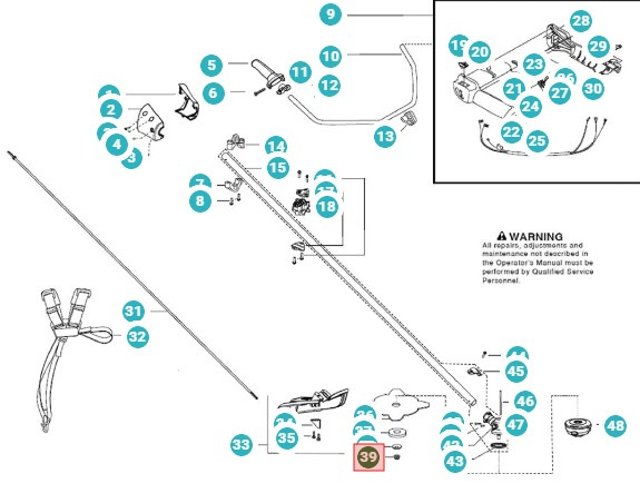 Nakrętka Wał ostrza 5038563-01