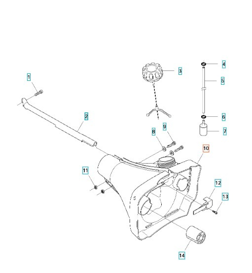 Zbiornik paliwa Jonsered BC, FC, CC 2145, 2245
