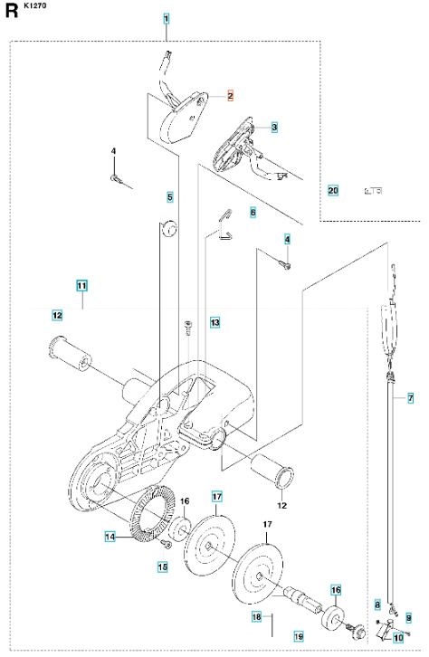 Wyłącznik stop (prawy)