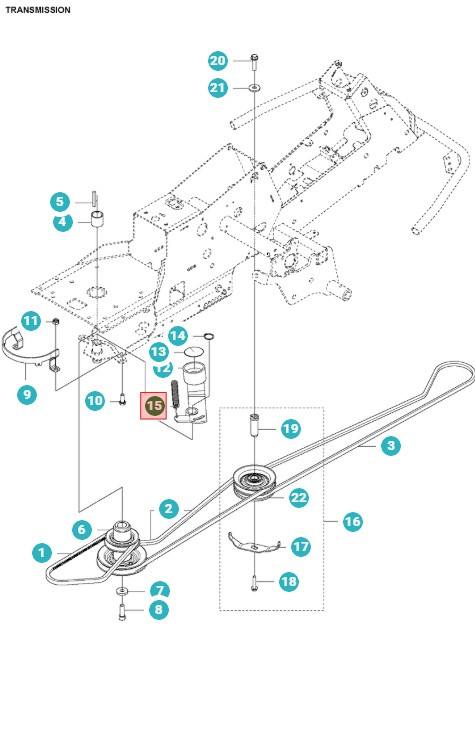 Sprężyna napinacza paska