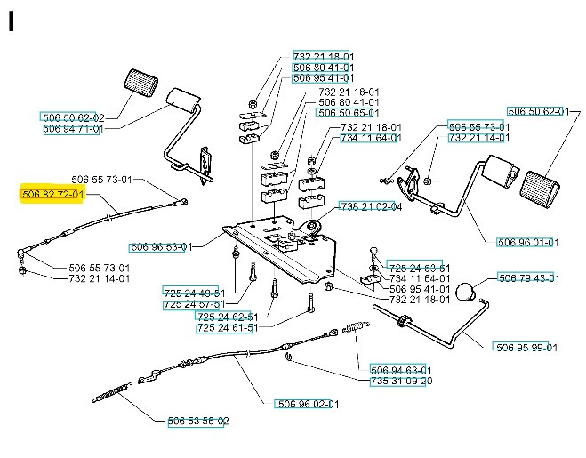 Linka hamulca Rider 13, 13 Bio, 850HST, 970HST Bioclip