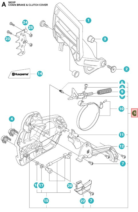 Osłona sprzęgła Husqvarna 562XPG, 562XPG Mark II