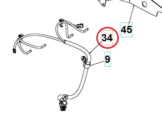 Okablowanie górne - sterowanie Rato
