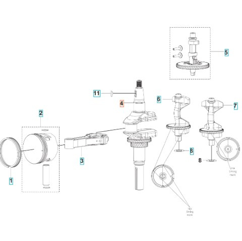 Wał korbowy HS546AE