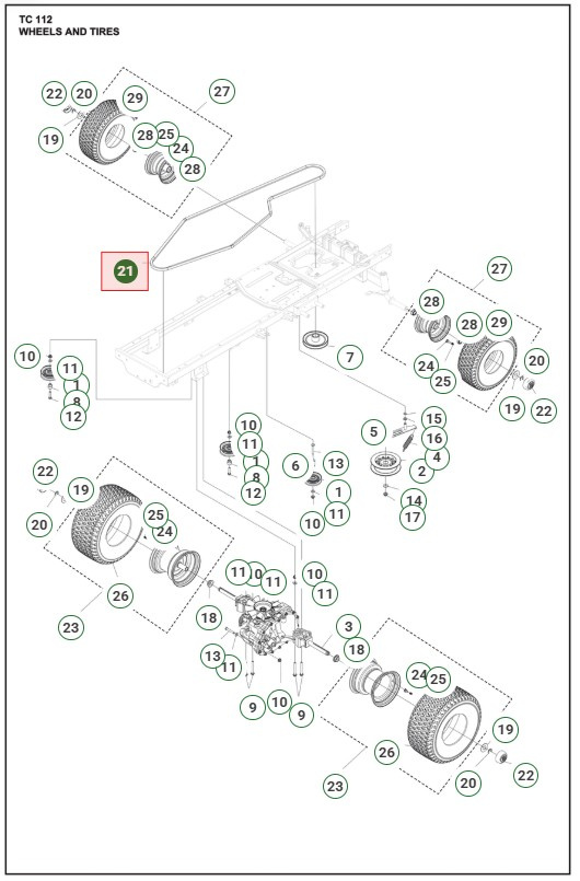 Pasek napędowy Husqvarna TC112, TC114