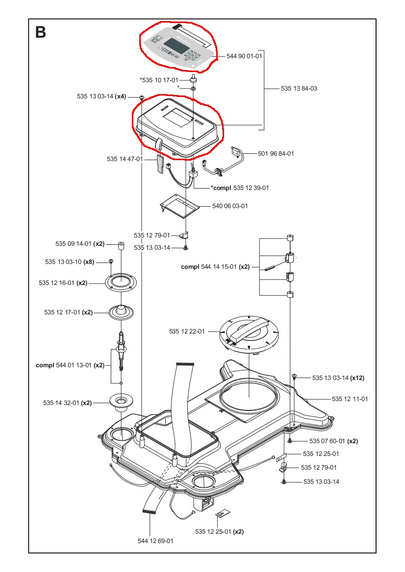 KLAWIATURA kit 220AC 2007-2009