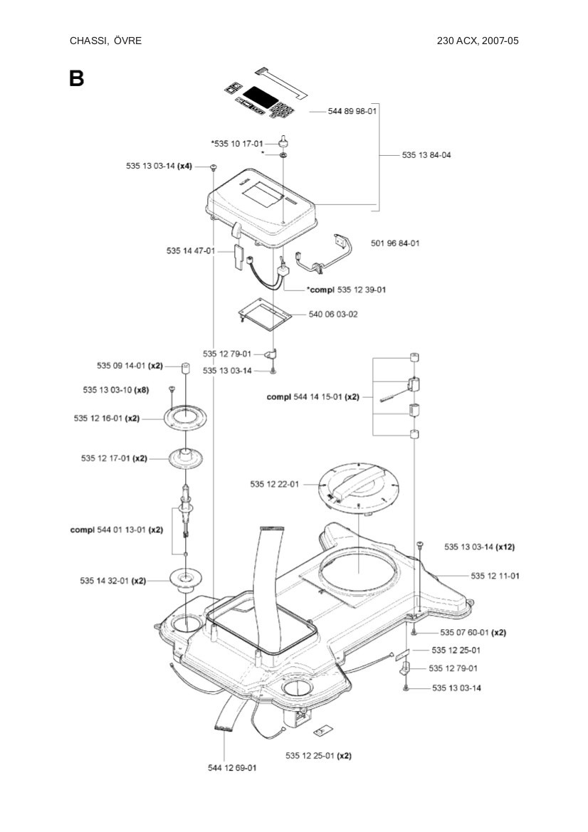 KLAWIATURA kit 230ACX 2007-2009