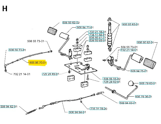 Hydrostat kablowy Rider 13, 850HST, 970HST, ProFlex 18, 20, 1200