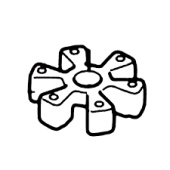 Większy kołnierz zębatki tłumika Większy kołnierz zębatki tłumika