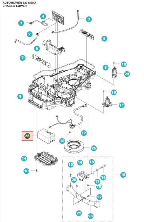 Bateria Automower 320 Nera, 430X Nera, 410XE Nera