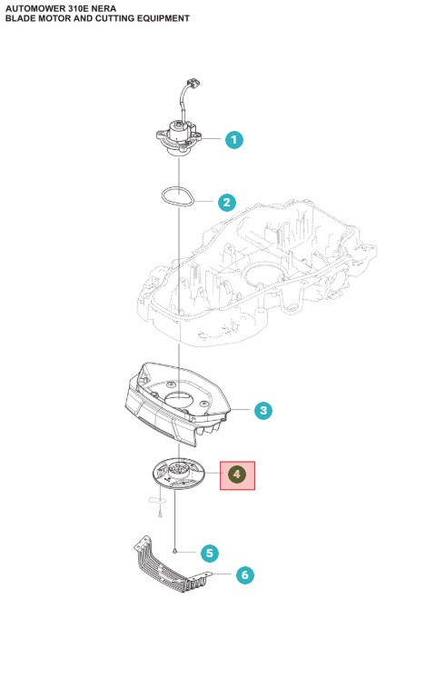 Tylna tarcza noża Automower 305E, 310E, 405XE, 410XE Nera