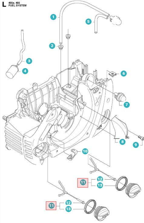 Czapka zbiornika 455 Rancher, 460 Rancher, 575XP