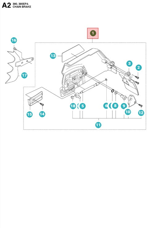 Osłona sprzęgła Wrap Husqvarna 372XP, 390XPG, 575XP