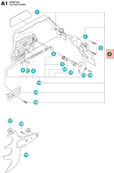 Osłona Sprzęgła Husqvarna 576XP, 576XPG