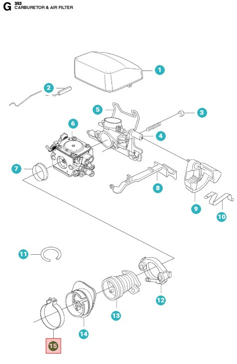 Zacisk, ssący 5374388-01