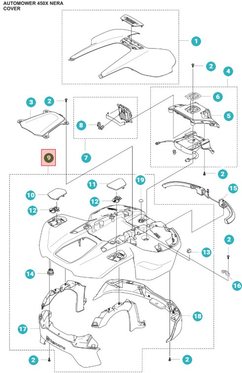 Nadwozie Automower 430X Nera, 450X Nera