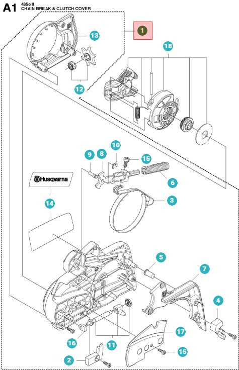 Osłona Sprzęgła Husqvarna 135, 435E, 440E