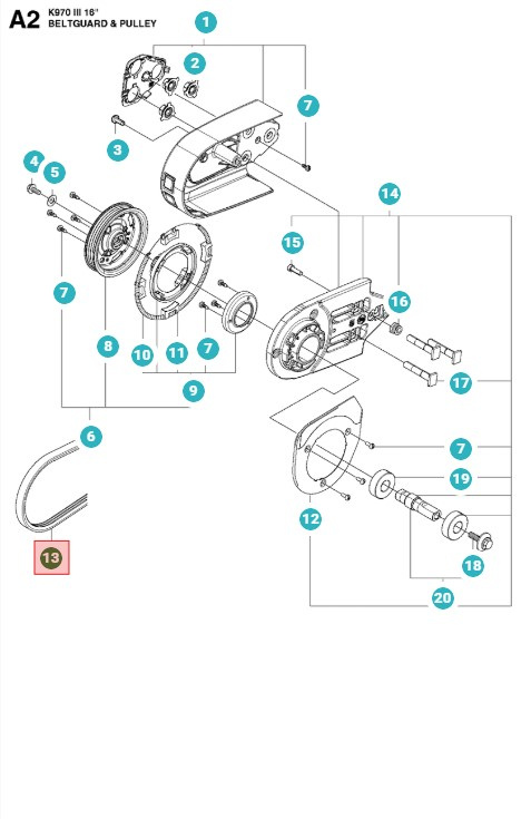 Pasek Husqvarna K970