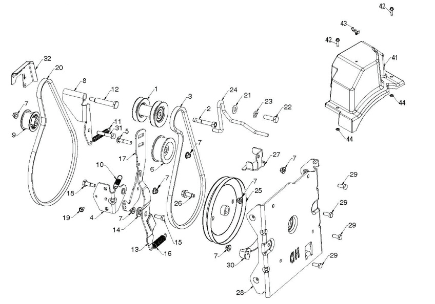 Uchwyt wspornika, spawany, koło napinające
