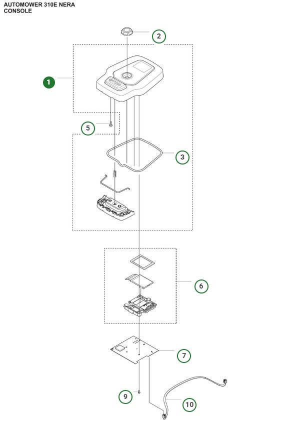 PRZYCISK Stop Automower Nera
