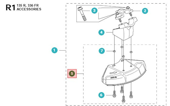 Osłona tarczy 200mm 345FXT, 235R, 545FR, 335RX mfl