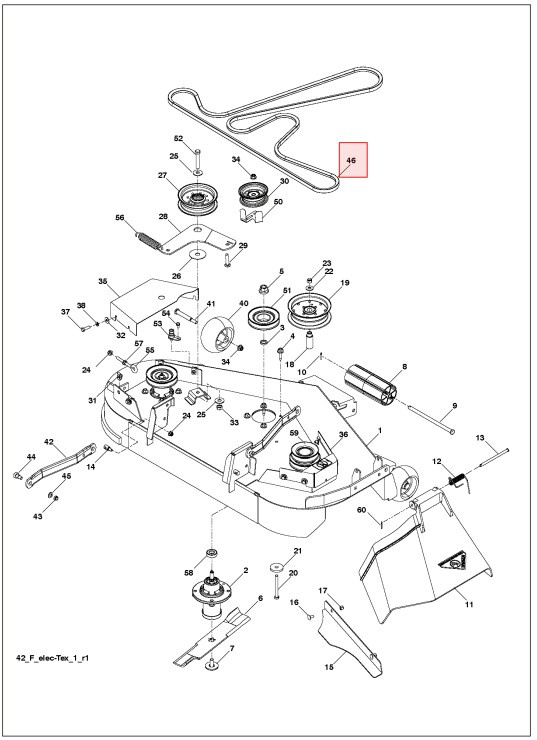 Pasek agregatu Husqvarna YT 42 XLS, YTH 2242, 22V42 i inne