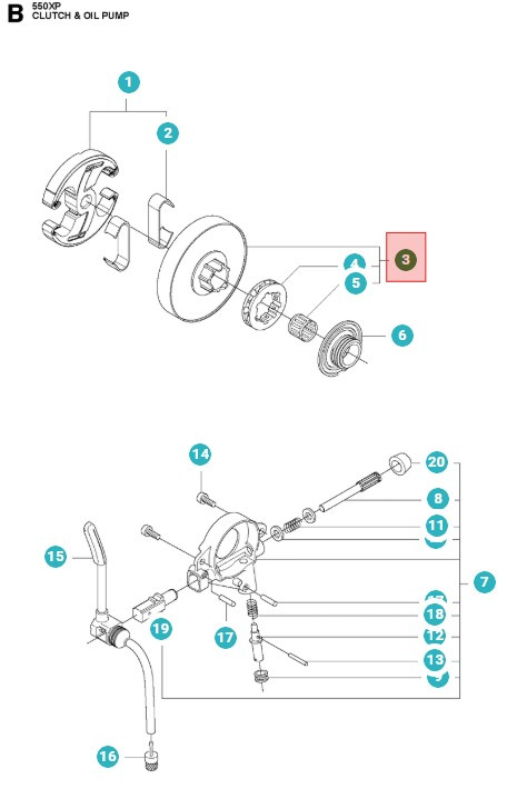 Obręcz bębna sprzęgła .325