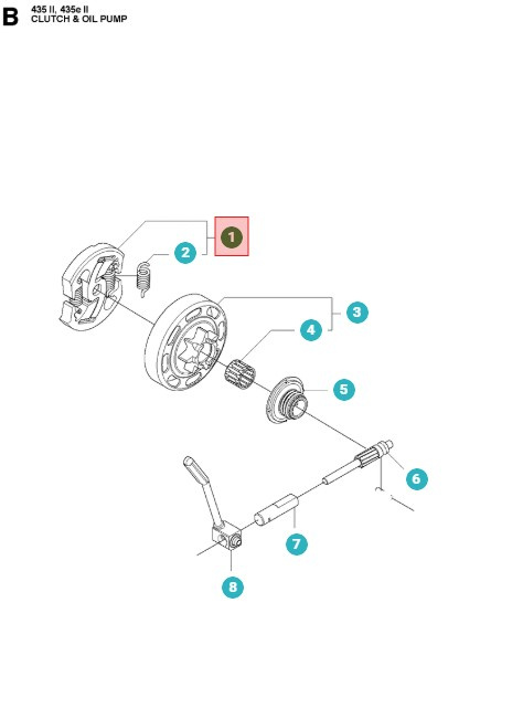 Sprzęgło Husqvarna 435, 440, Jonsered CS2240