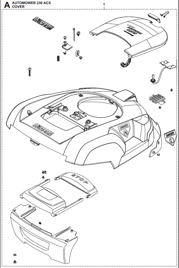 Nadwozia kit complete Automower 230 ACX
