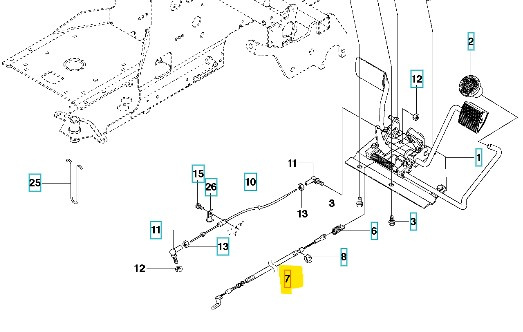 Przewód hamulcowy Rider 214T AWD, 216 AWD, 316T AWD, 316TsX AWD