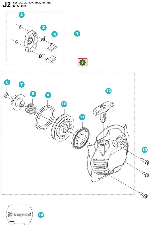 Mechanizm rozruchowy 525RX, 525LK, 525LX, 525HE3, 525HE4