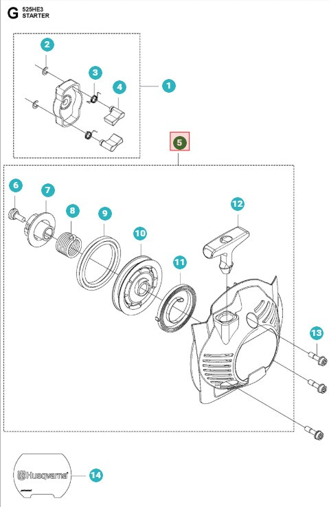 Mechanizm rozruchowy 525RX, 525LK, 525LX, 525HE3, 525HE4