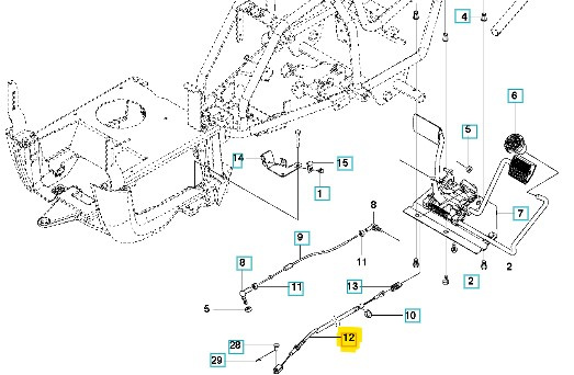 Przewód hamulcowy Rider 112C, 115B, 115C, 120C