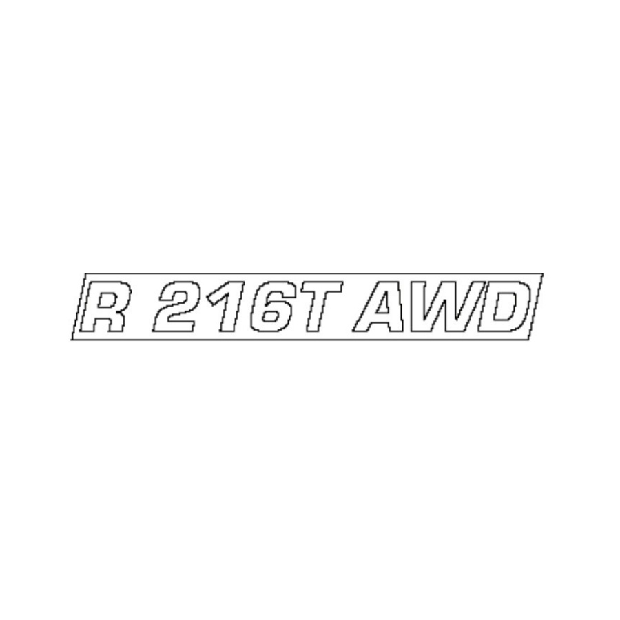 Naklejka na maskę silnika R216T Awd