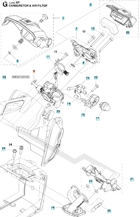 Gaźnik Husqvarna T540XP