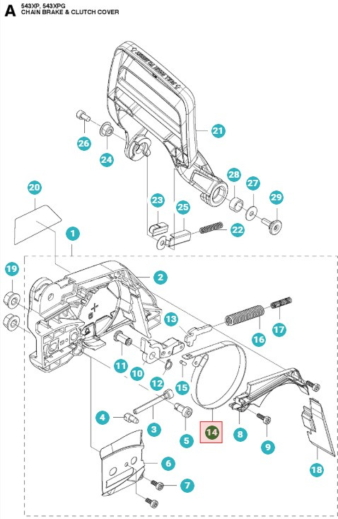 Taśma hamulca Husqvarna 543XP