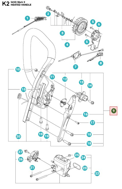 Ogrzewanie przedniego uchwytu 5820149-02