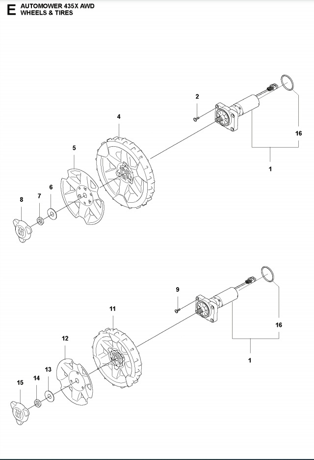 Koło napędowe pomarańczowe Automower 450X, 435X AWD