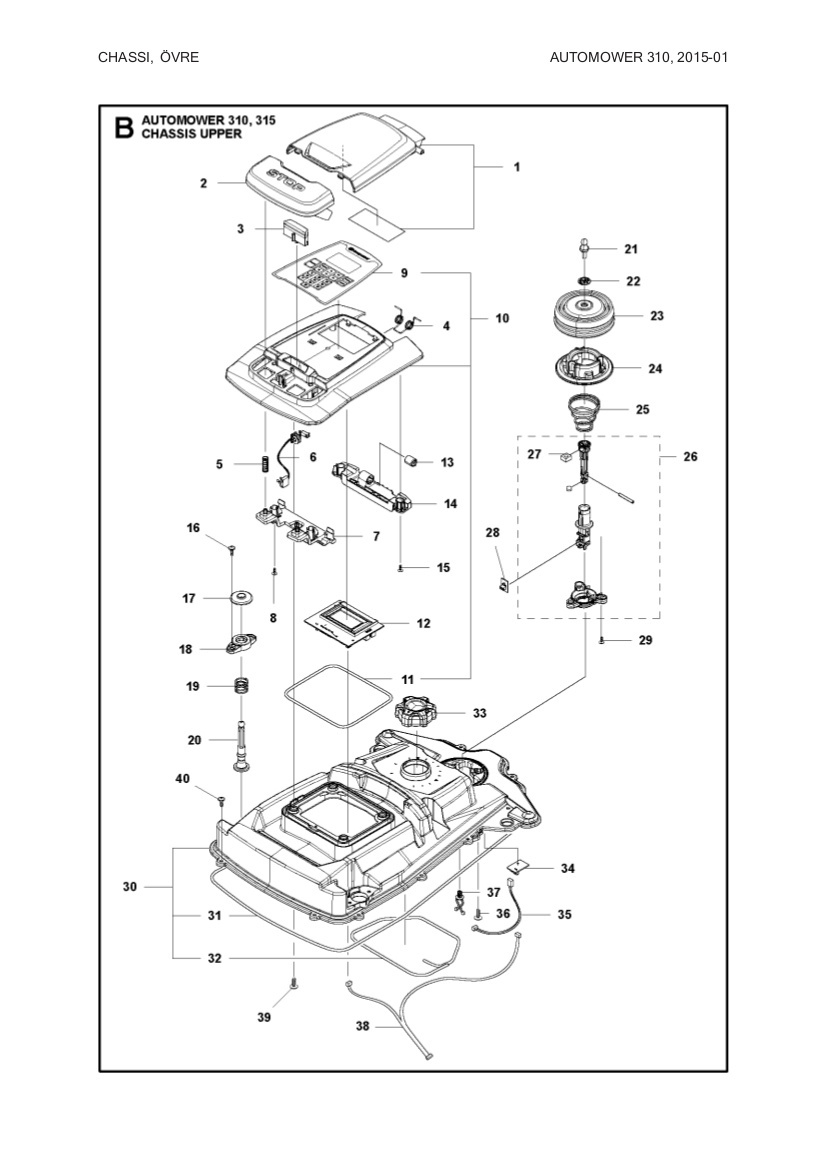 Chassis kit 310,315 2015