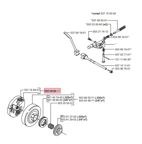 Sprzęgło Husqvarna 357XP
